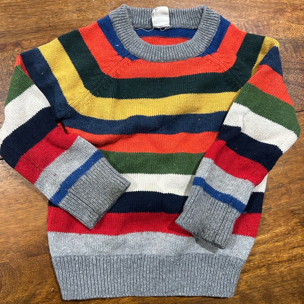 GAP Multicolor Striped Crewneck Sweater